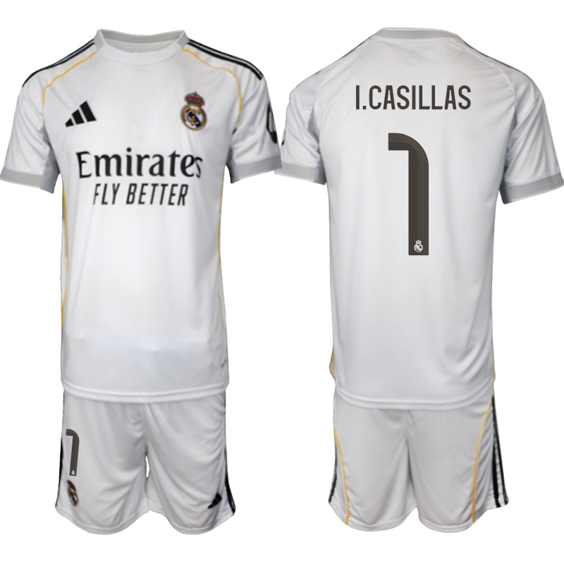 Men 2025-2026 Club Real Madrid home white #1 Soccer Jersey 01